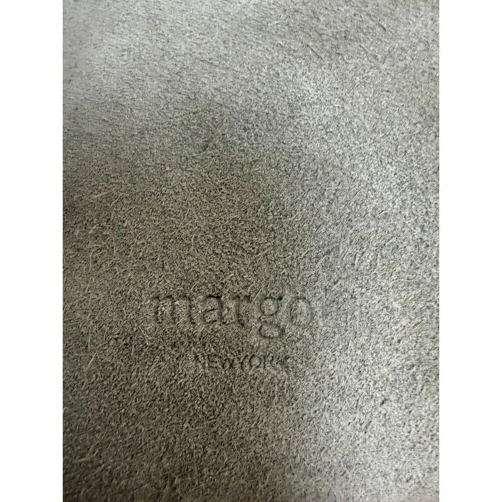 Margot New York Kaye LARGE Bucket Suede Leather Tote Bag Tan EUC
